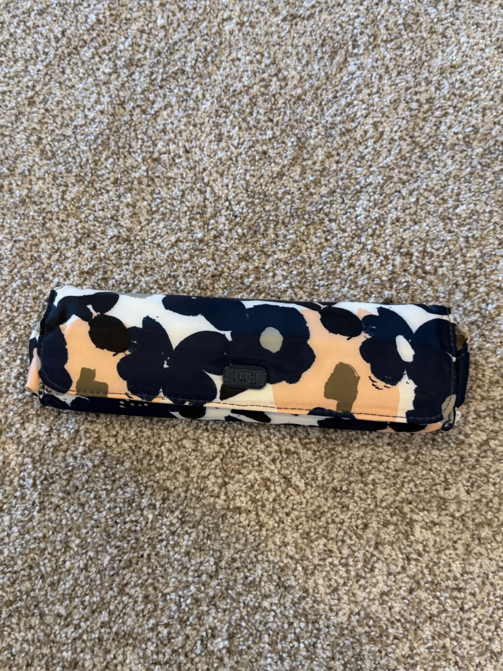 Lug Choo Choo Pill Organizer - Navy Floral Print